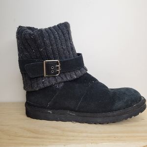 Ugg knit shaft winter boots 9 black grey